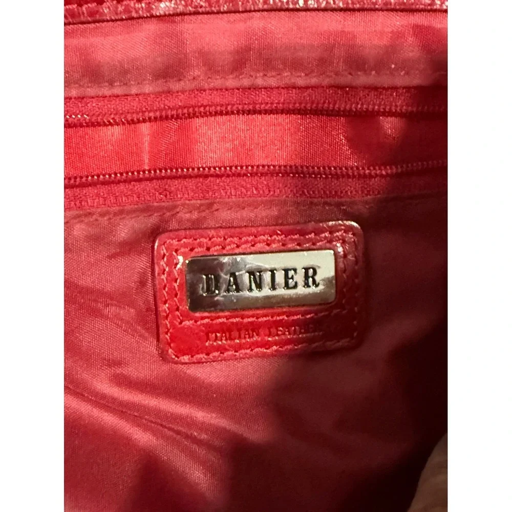 Danier Red Leather‎ Tote Bag Italian Leather Shoulder Bag